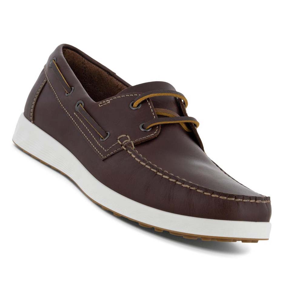 Men's Ecco S Lite Moc Boat Moccasins Coffee | Canada 580TCE